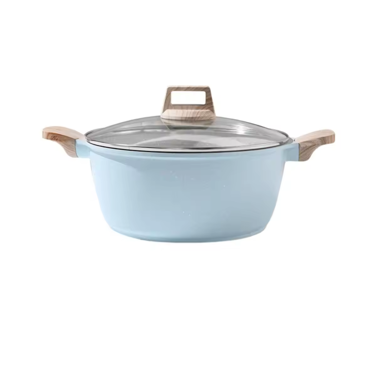 Leerpan Suppentopf aus Gusseisen mit zwei Ohren, antihaftbeschichtet, rund, flacher Boden, Küchenkochgeschirr