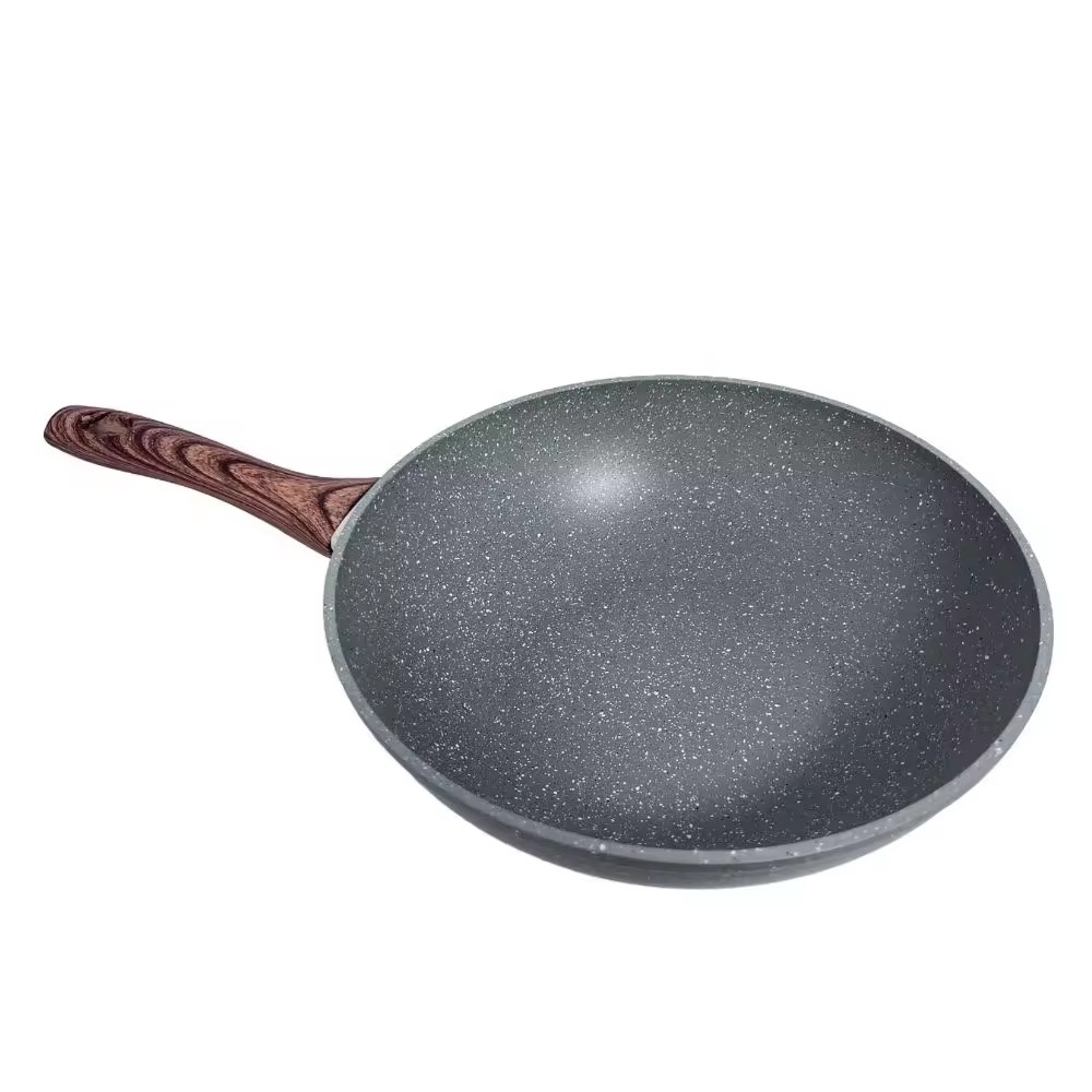 Home Kitchen Antihaft-Woks Wok-Aluminium-Kochpfanne