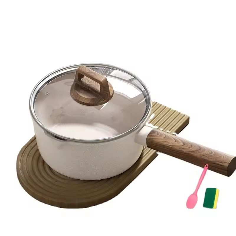 Weizen-Reis-Stein-Wohnheim-Studententopf, erhöhter Baby-Topf, Baby-Haushalt, Antihaft-Heißmilch-Instant-Nudeltopf