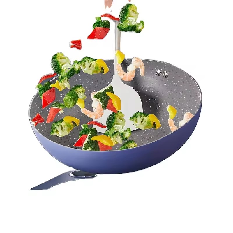 Braten antihaft topf weizen reis stein braten topf küche kochgeschirr set komplette set von haushalts topf mit flachem boden