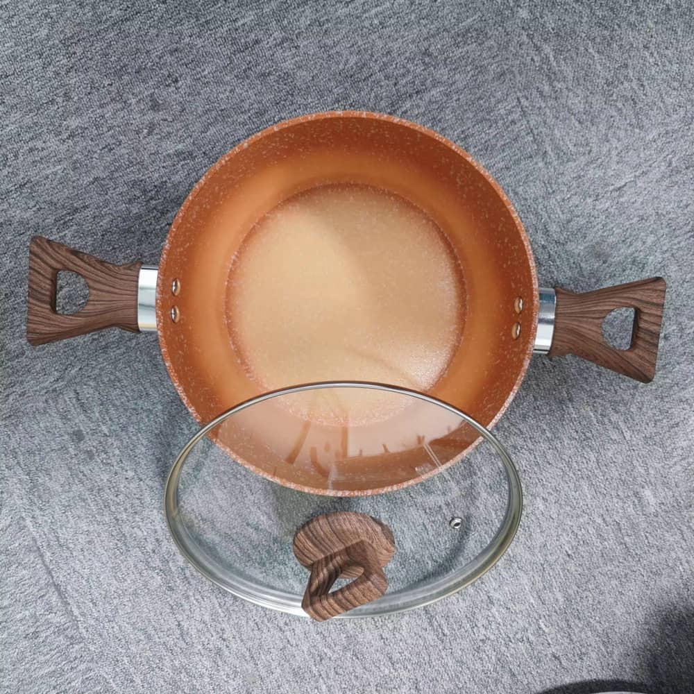 Ungiftiger Induktionsboden, antihaftbeschichteter Druckguss-Kochtopf, Kasserolle, Suppentopf mit Soft-Touch