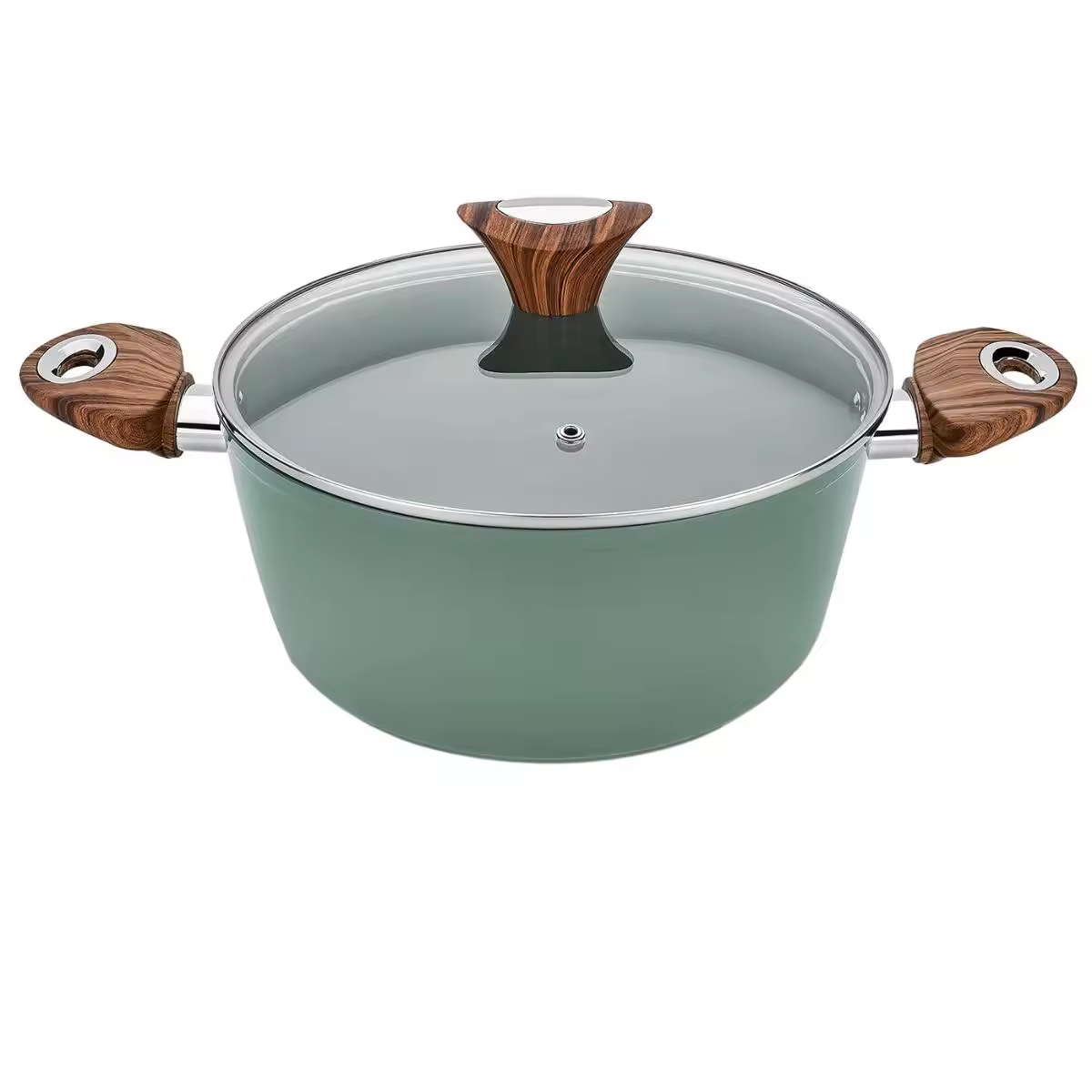 Kitchenware umweltfreundlicher, maßgeschneiderter Logo-Auflauftopf aus Aluminium mit zwei Henkeln und Glasdeckeln