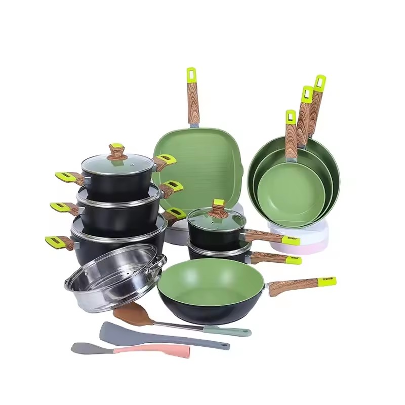 Aluminium-Wok-Set, Antihaft-Bratpfanne, Wok-Pfanne, Suppenpfanne, Küchenzubehör
