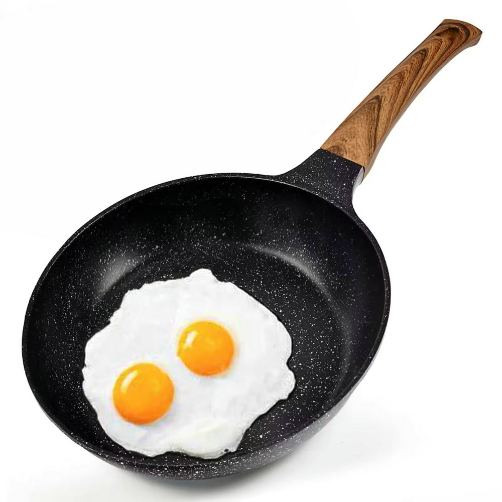 Maßgeschneiderte Logo-Antihaft-Aluminiumlegierung-Induktions-Bratpfanne, Eierpfanne, Omelettpfanne